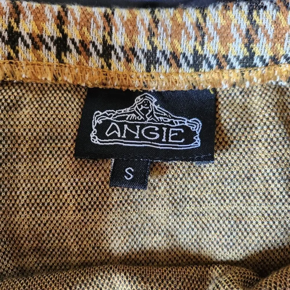 Angie Plaid A-Line Skirt with Ring Detail